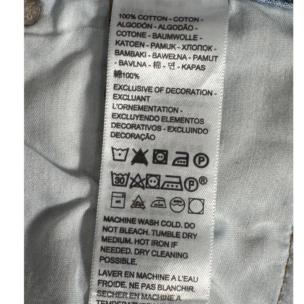 Levi's 501 Original High Rise Distressed Denim Shorts Medium Wash Size 25 - Picture 5 of 10